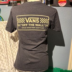 Vans Charcoal Tee with Yellow Logo